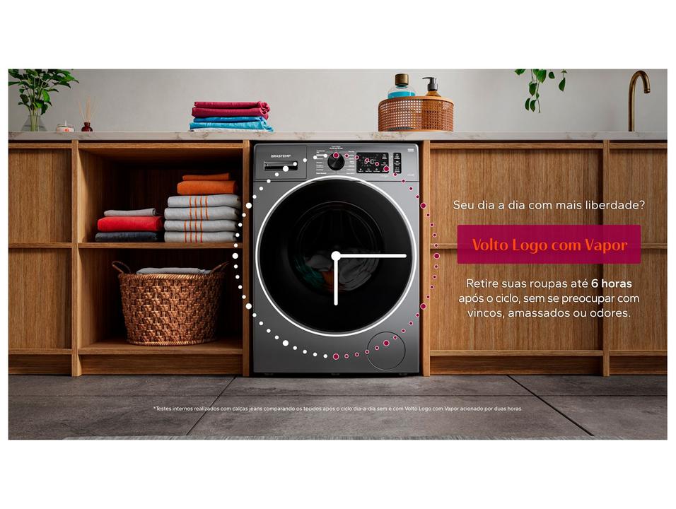 Lava e Seca Brastemp 11kg BNO11AS Inverter Água Quente e Fria Branca - 12