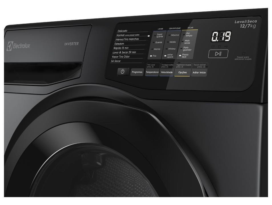Lava e Seca Electrolux 12kg LSC12 Inverter Água Fria e Quente Cinza Ônix - 2