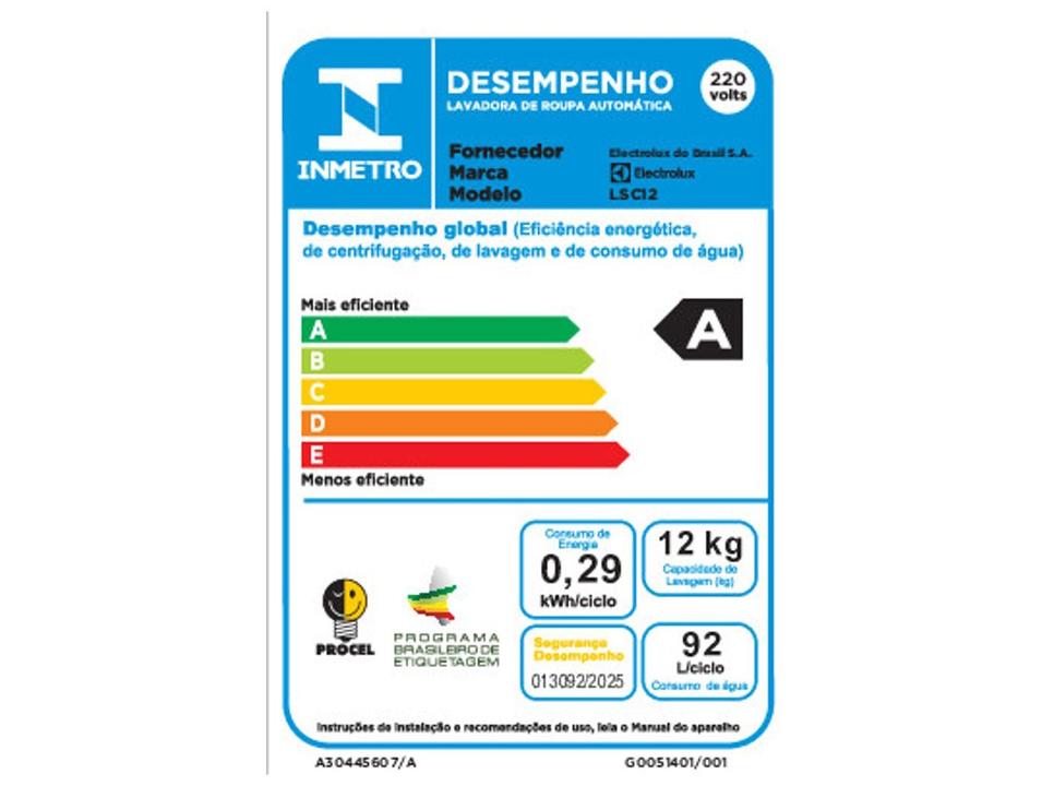 Lava e Seca Electrolux 12kg LSC12 Inverter Água Fria e Quente Cinza Ônix - 6