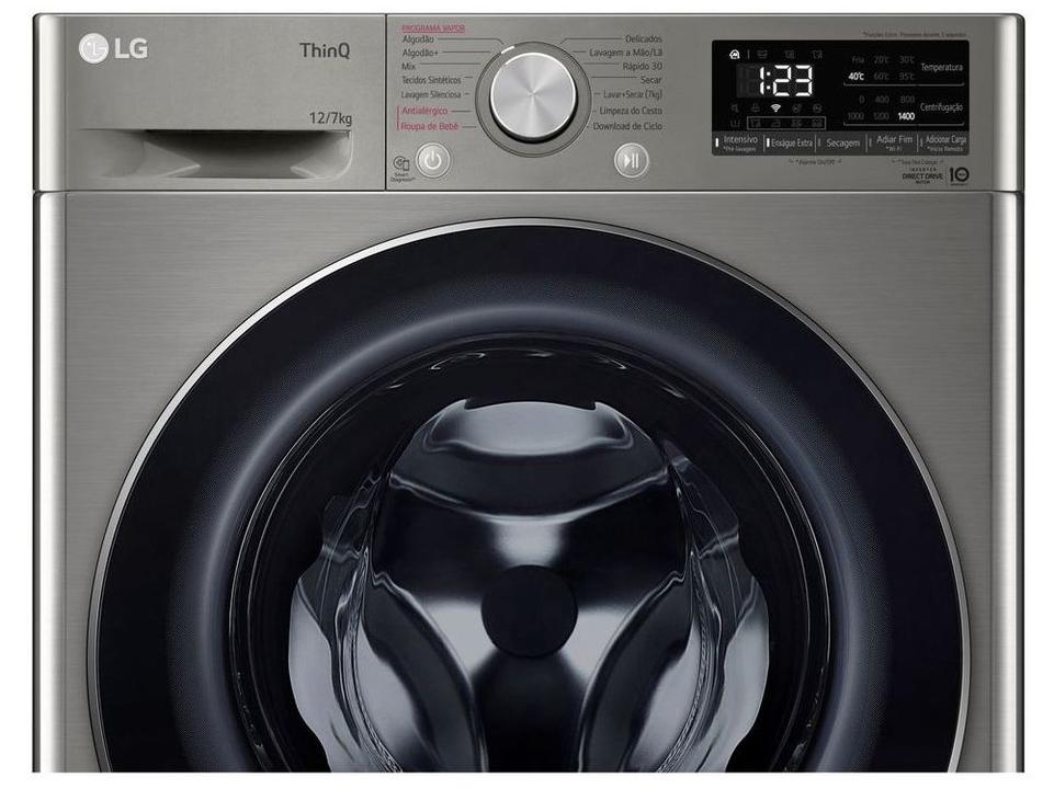 Lava e Seca LG 12kg Smart VC4 CV5012PC4 com Inteligência Artificial Água Quente e Fria Prata - 18