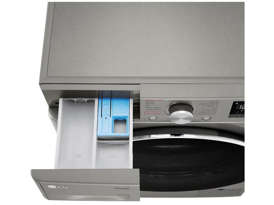 Lava e Seca LG 12kg Smart VC4 CV5012PC4 com Inteligência Artificial Água Quente e Fria Prata - 20