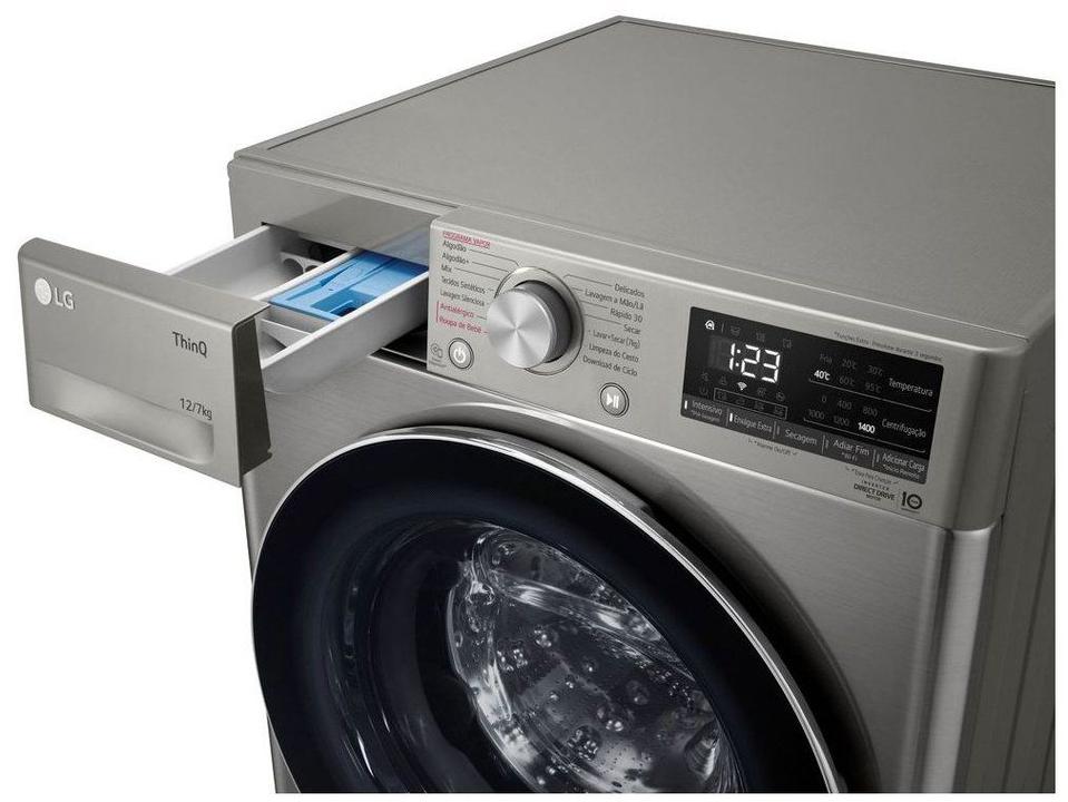 Lava e Seca LG 12kg Smart VC4 CV5012PC4 com Inteligência Artificial Água Quente e Fria Prata - 19