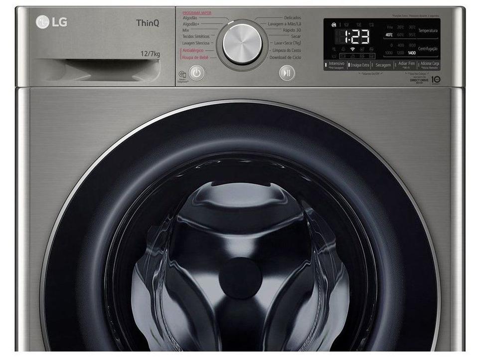 Lava e Seca LG 12kg Smart VC4 CV5012PC4 com Inteligência Artificial Água Quente e Fria Prata - 18