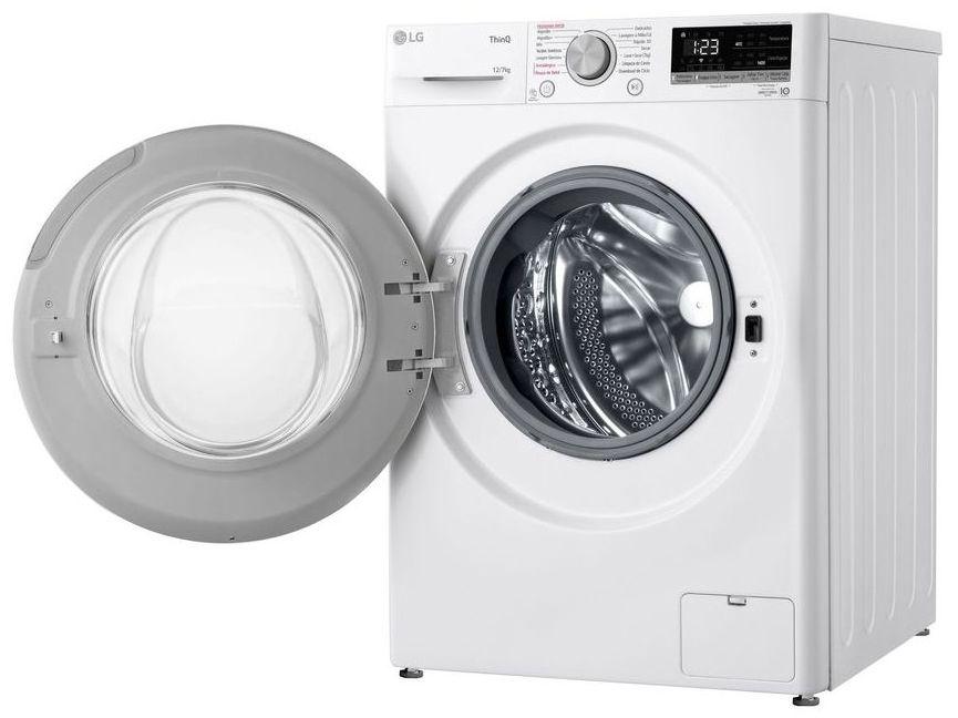 Lava e Seca LG 12kg Smart VC4 CV5012WC4 com - Inteligência Artificial Água Quente e Fria Branca - 110 V - 23