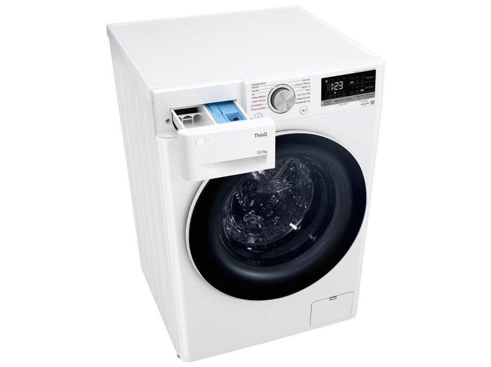 Lava e Seca LG 12kg Smart VC4 CV5012WC4 com Inteligência Artificial Água Quente e Fria Branca - 22