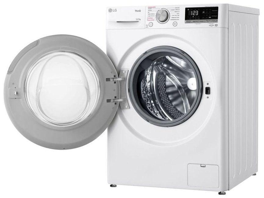 Lava e Seca LG 12kg Smart VC4 CV5012WC4 com Inteligência Artificial Água Quente e Fria Branca - 23