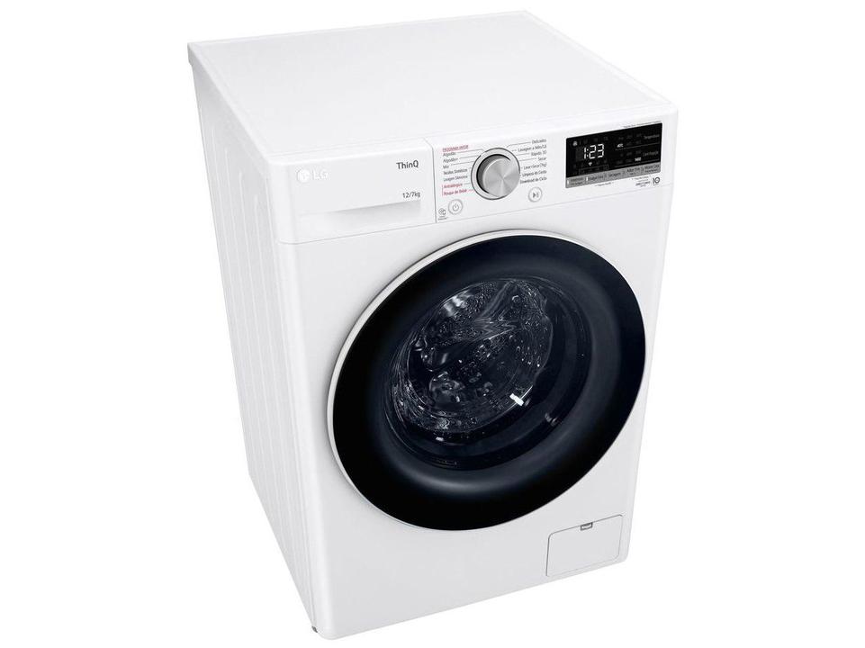 Lava e Seca LG 12kg Smart VC4 CV5012WC4 com Inteligência Artificial Água Quente e Fria Branca - 21