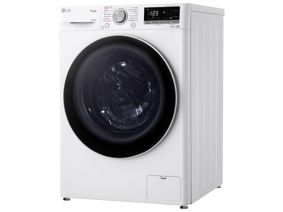 Lava e Seca LG 12kg Smart VC4 CV5012WC4 com Inteligência Artificial Água Quente e Fria Branca - 14