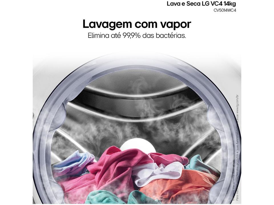 Lava e Seca LG 14kg Smart Smart VC4 CV5014WC4 com - 5