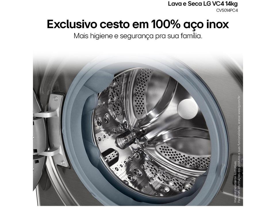 Lava e Seca LG 14kg Smart VC4 CV5014PC4 com - 11