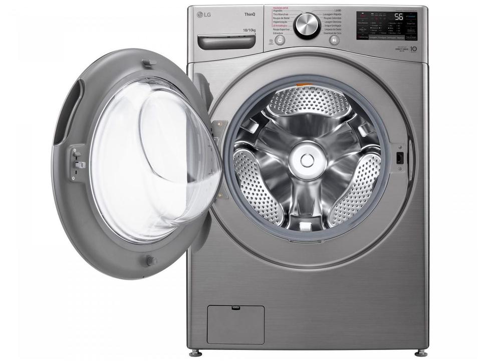Lava e Seca LG 18kg WD18SV2S6B.ASSFBRS Água Fria Inox Look - 22