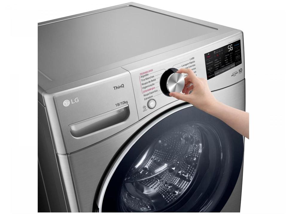 Lava e Seca LG 18kg WD18SV2S6B.ASSFBRS Água Fria Inox Look - 18