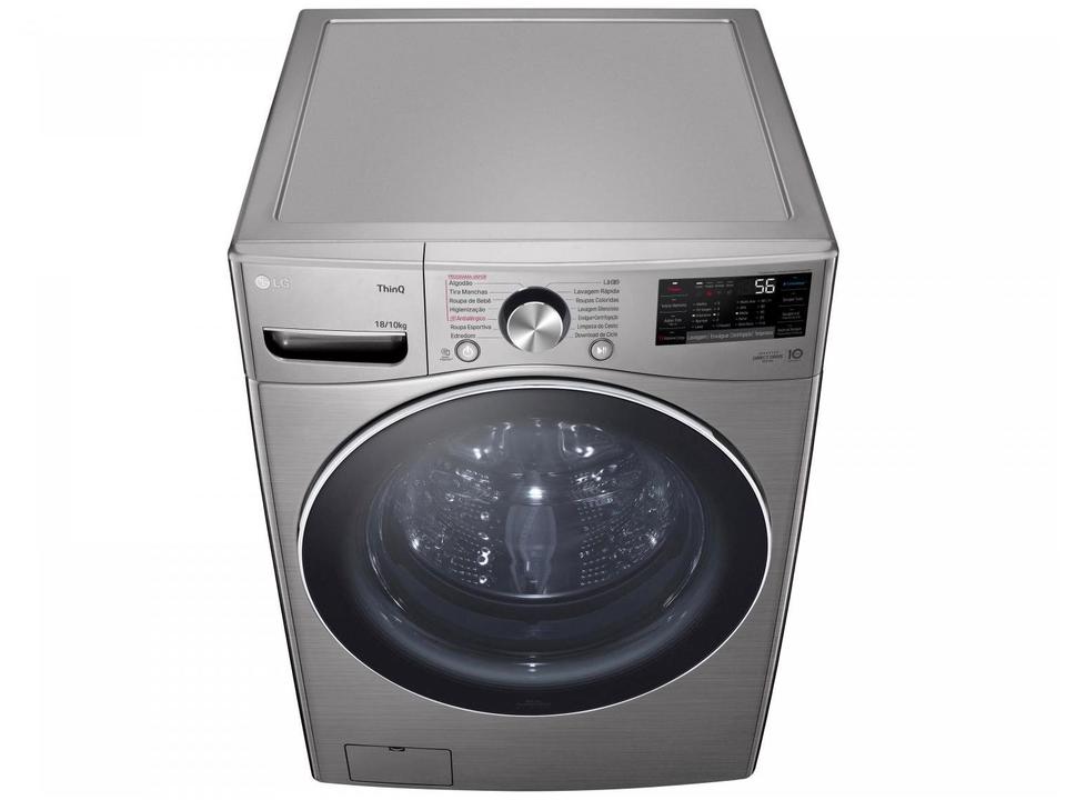 Lava e Seca LG 18kg WD18SV2S6B.ASSFBRS Água Fria Inox Look - 15
