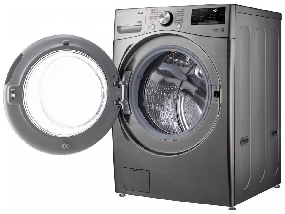 Lava e Seca LG 18kg WD18SV2S6B.ASSFBRS Água Fria Inox Look - 23
