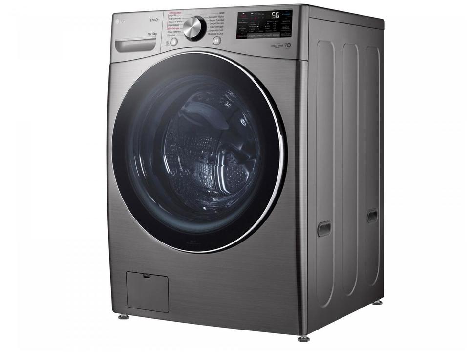 Lava e Seca LG 18kg WD18SV2S6B.ASSFBRS Água Fria Inox Look - 25
