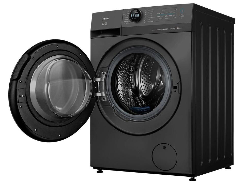 Lava e Seca Midea Slim 11kg HealthGuard Smart Inverter Água Fria e Quente Titanium MF201D110WBGK02 - 8
