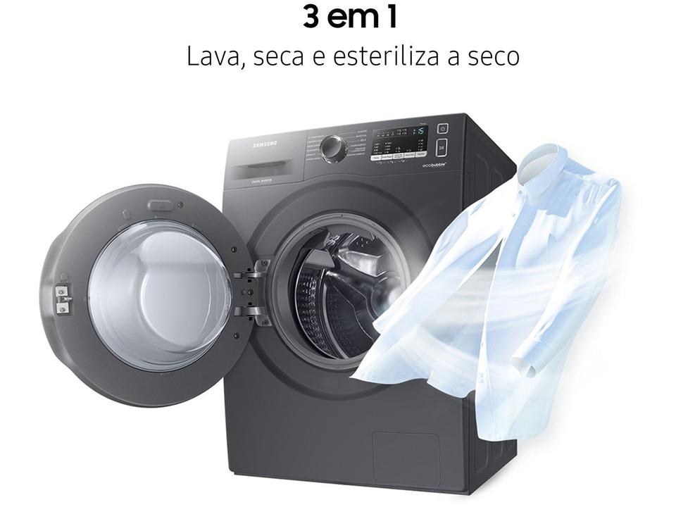 Lava e Seca Samsung 11kg Inverter 3 em 1 Água Fria WD11A4453BX - 3