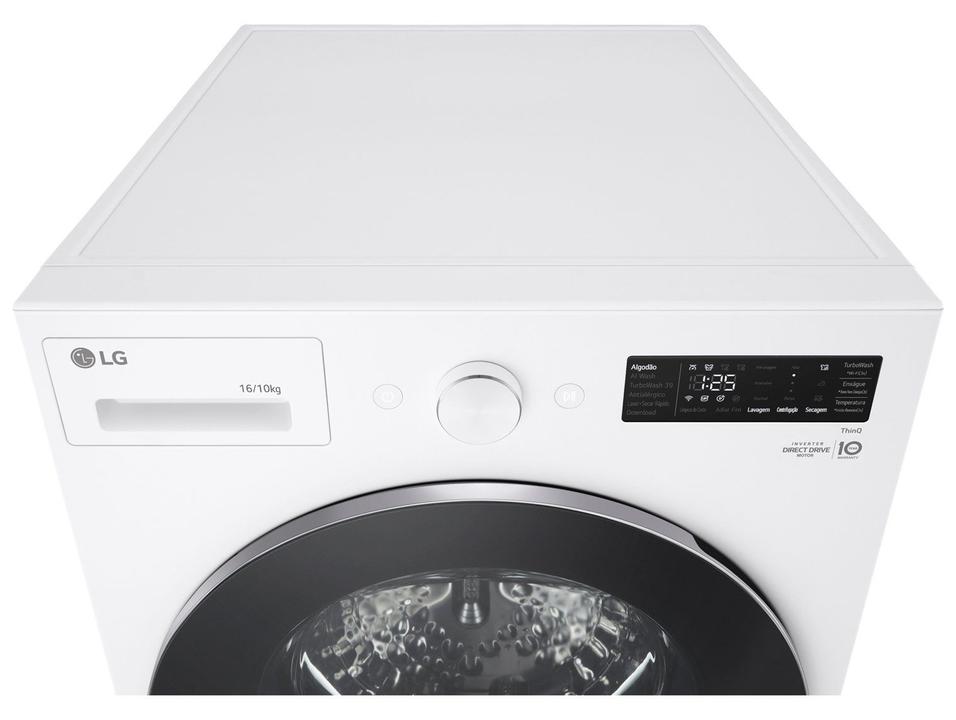 Lava e Seca Smart LG 16kg WD16WNT Inverter Smart Água Fria e Quente Branca - 18
