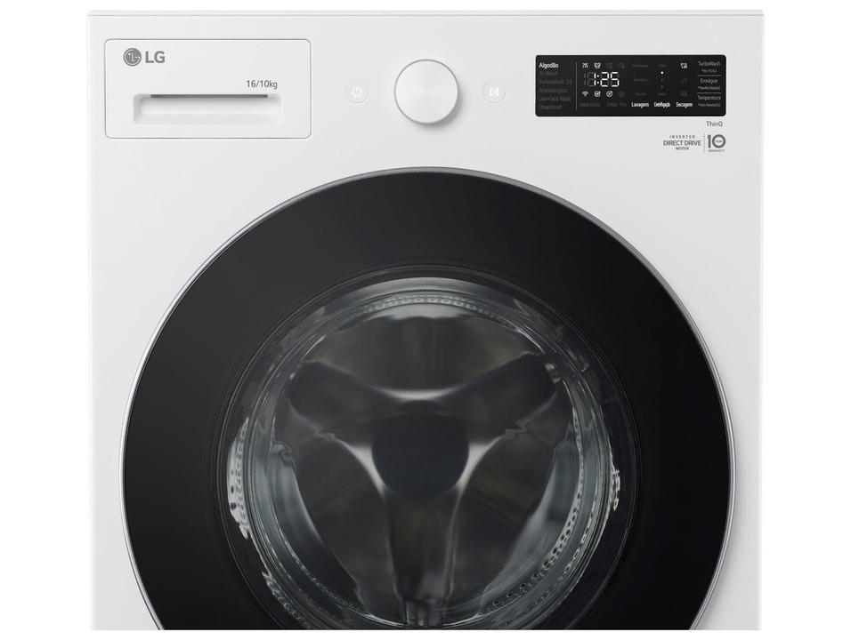Lava e Seca Smart LG 16kg WD16WNT Inverter Smart Água Fria e Quente Branca - 16