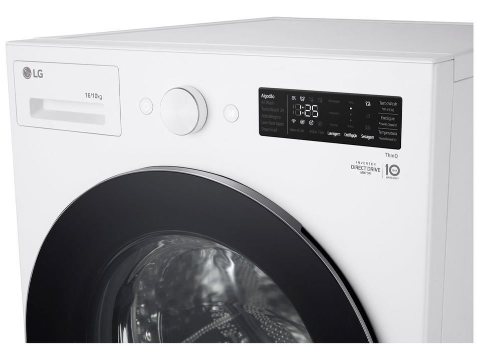 Lava e Seca Smart LG 16kg WD16WNT Inverter Smart Água Fria e Quente Branca - 19