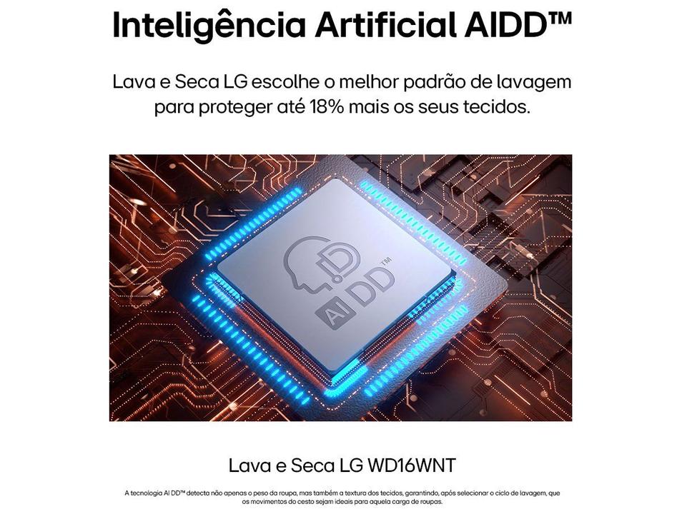 Lava e Seca Smart LG 16kg WD16WNT Inverter Smart Água Fria e Quente Branca - 3