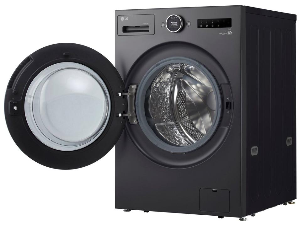 Lava e Seca Smart LG 18kg WD18GNT Motor Inverter Direct Drive Água Fria e Quente Black Inox - 14