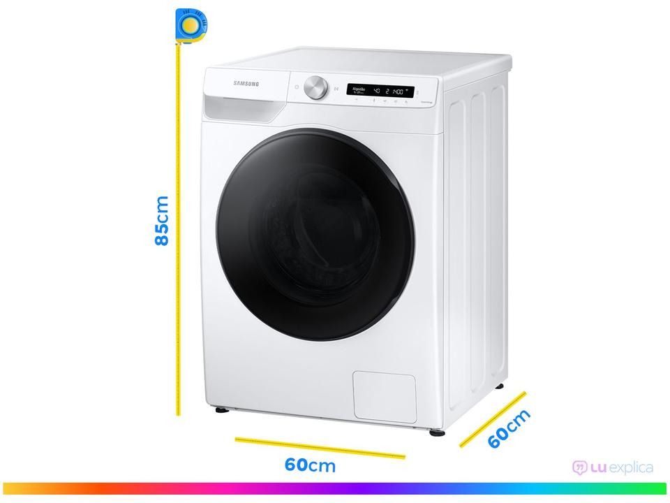 Lava e Seca Smart Samsung WD13T 13kg Digital Inverter 3 em 1 Água Quente e Fria Branca - 4