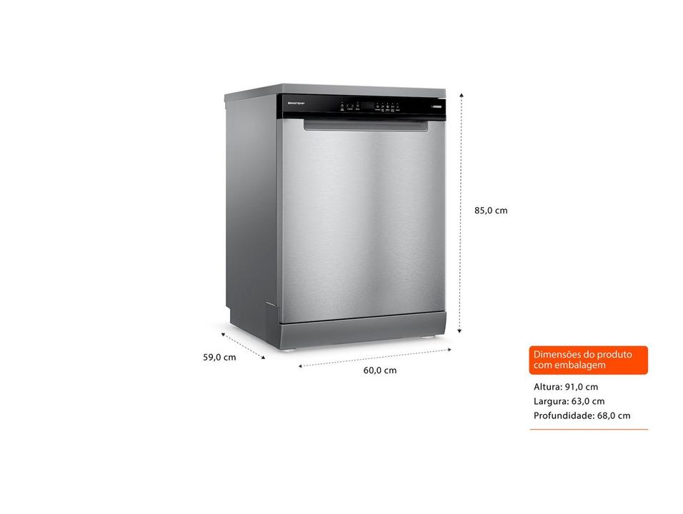 Lava-louças Brastemp 14 Serviços BLF60AR Inox - 9
