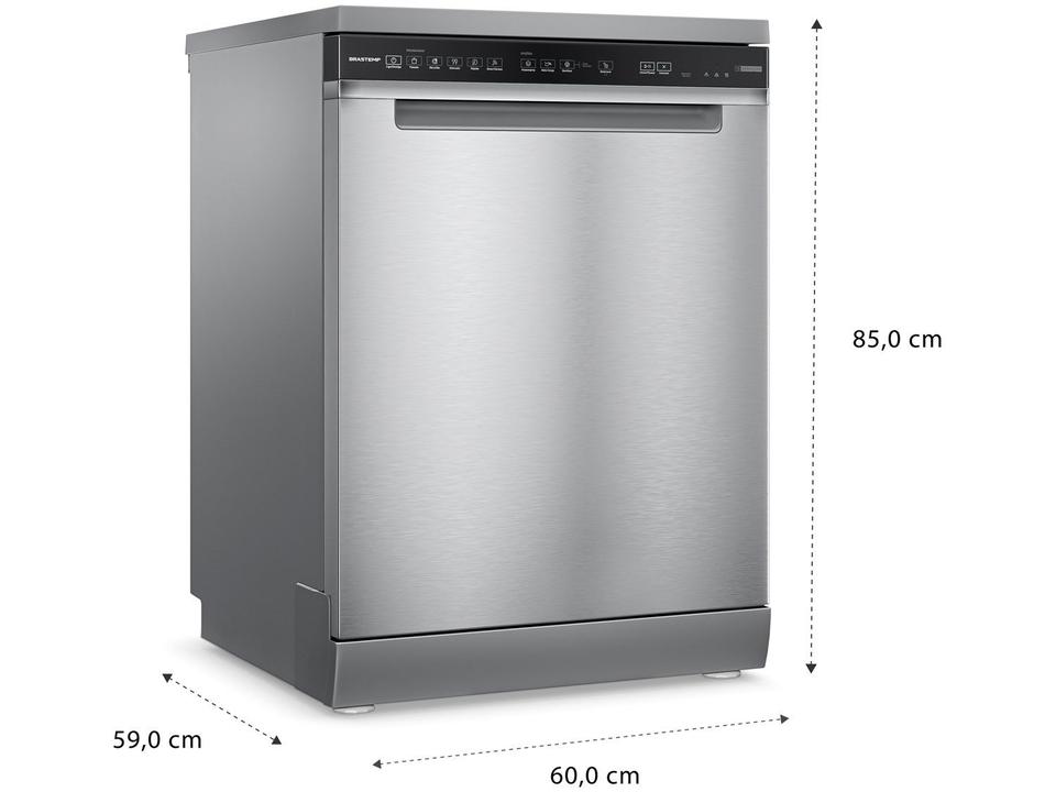 Lava-louças Brastemp de Embutir 15 Serviços BLF61AR Inox - 8