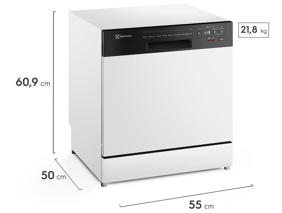 Lava-louças Electrolux 8 Serviços com Função Higienizar LB08E Branco - 9