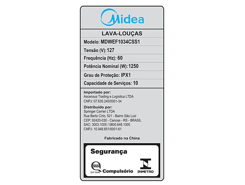 Lava-louças Midea 10 Serviços SmartHome MDWEF1034CSS1 Inox - 4