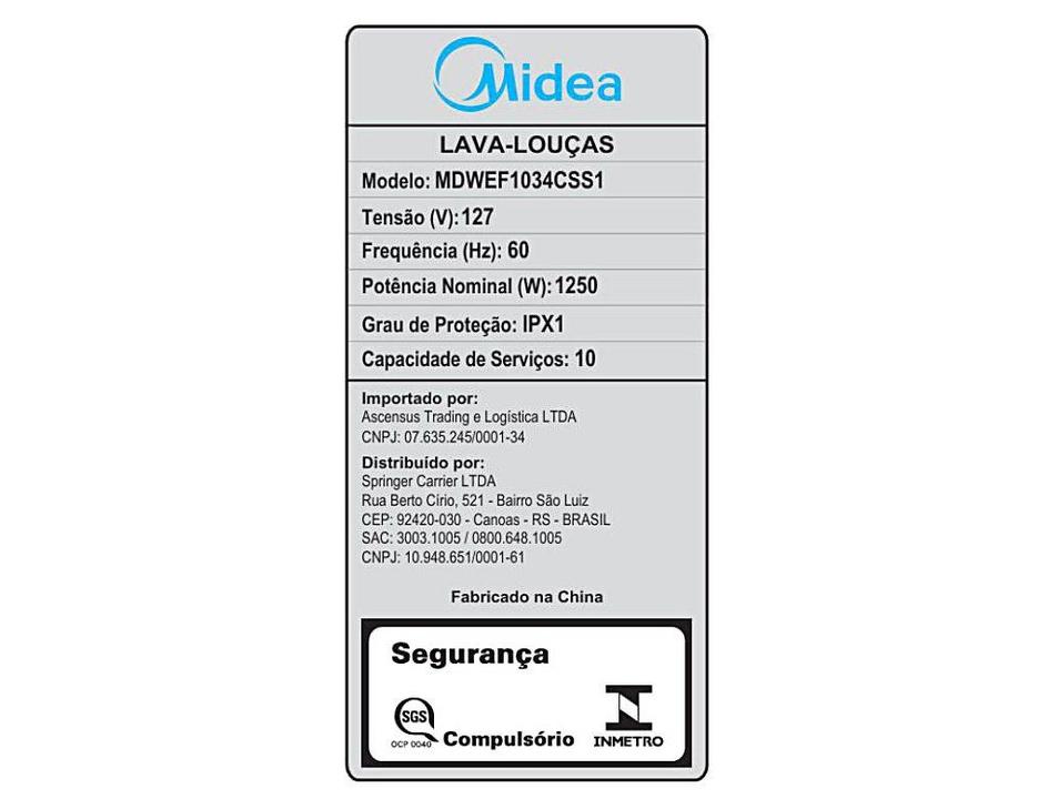 Lava-louças Midea 10 Serviços SmartHome MDWEF1034CSS1 Inox - 4