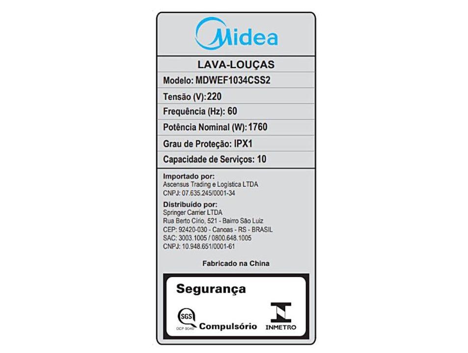 Lava-louças Midea 10 Serviços SmartHome MDWEF1034CSS2 Inox - 4