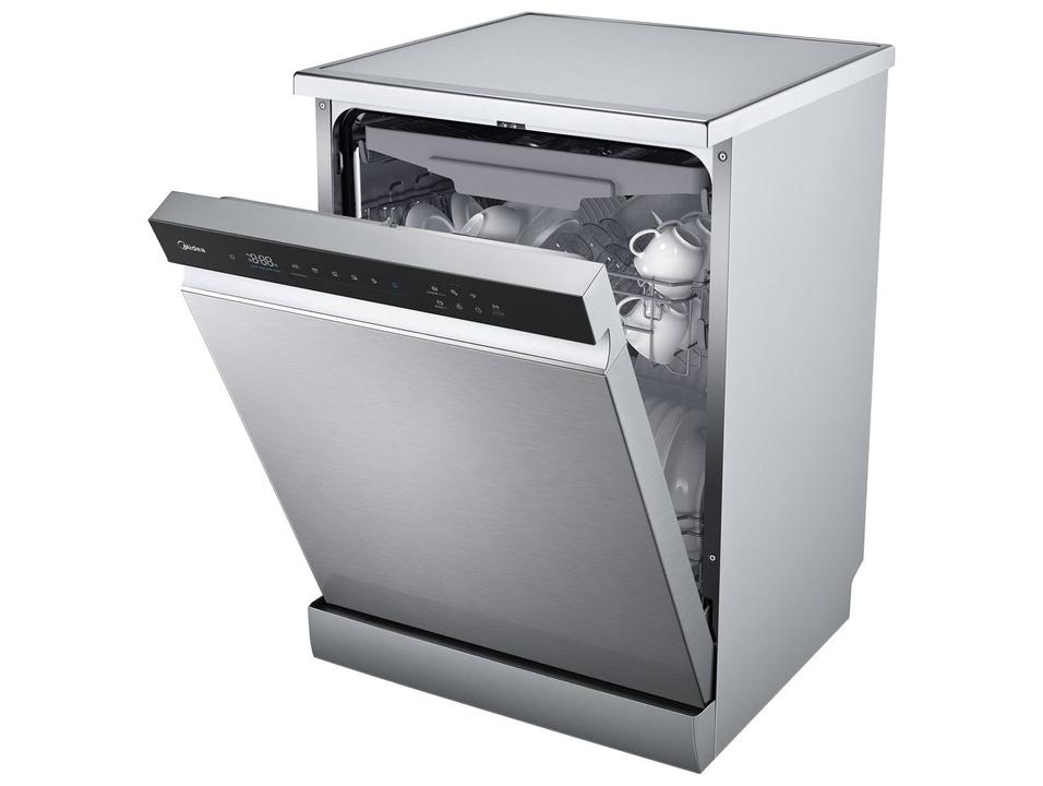 Lava-louças Midea 16 Serviços com Função Higienizar MDWEF1633GBS1 Inox - 6