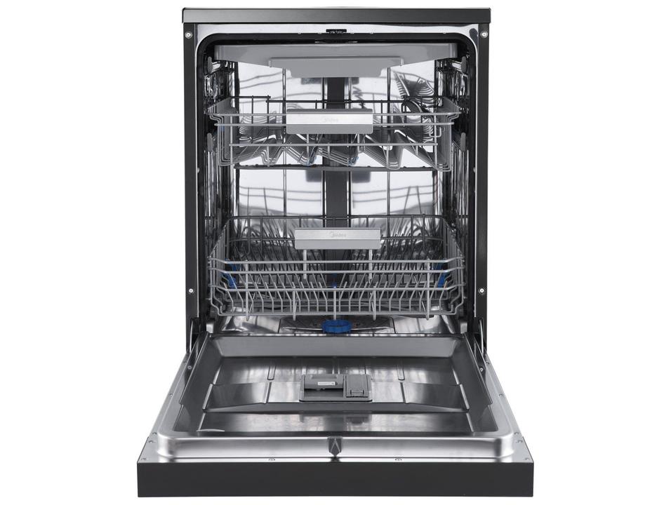 Lava-louças Midea 16 Serviços com Função Higienizar MDWEF1633GBS1 Preto Inox - 5