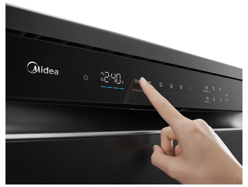Lava-louças Midea 16 Serviços com Função Higienizar MDWEF1633GBS1 Preto Inox - 4