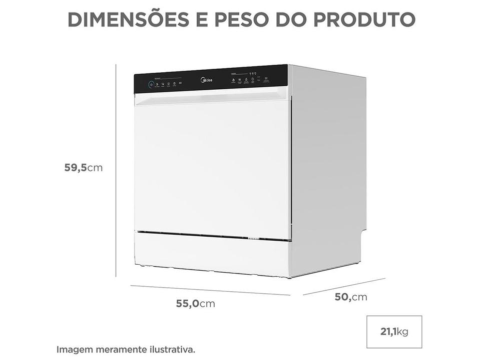 Lava-louças Midea 8 Serviços MDWTF08W2 Branca - 5