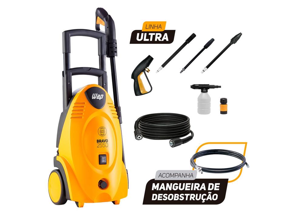 Lavadora de Alta Pressão Desobstruidora Wap 1800 PSI 1700W Bravo Ultra 2550 - 1