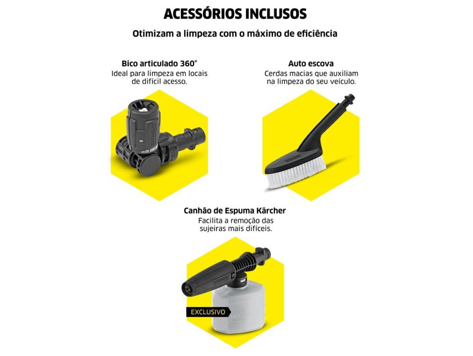 Lavadora de Alta Pressão Karcher 1815 Libras 1500W K3 Force Car - 3