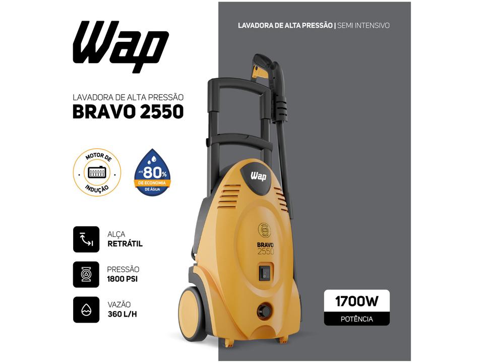 Lavadora de Alta Pressão WAP 1800 PSI 1700W Bravo 2550 - 3