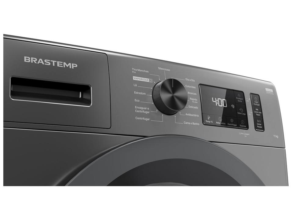 Lavadora de Roupas Brastemp 11kg Aço Inox  15 Programas de Lavagem Titanium - 11