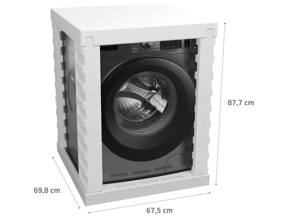 Lavadora de Roupas Brastemp 11kg Aço Inox  15 Programas de Lavagem Titanium - 15