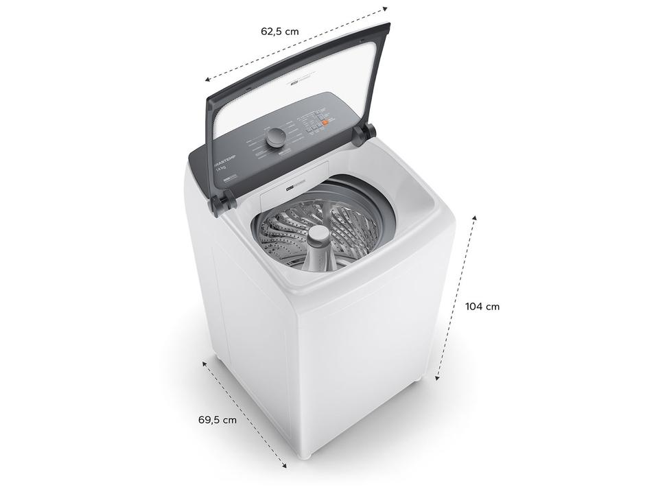 Lavadora de Roupas Brastemp 14kg Cesto Inox 12 Programas de Lavagem Branca BW - 14