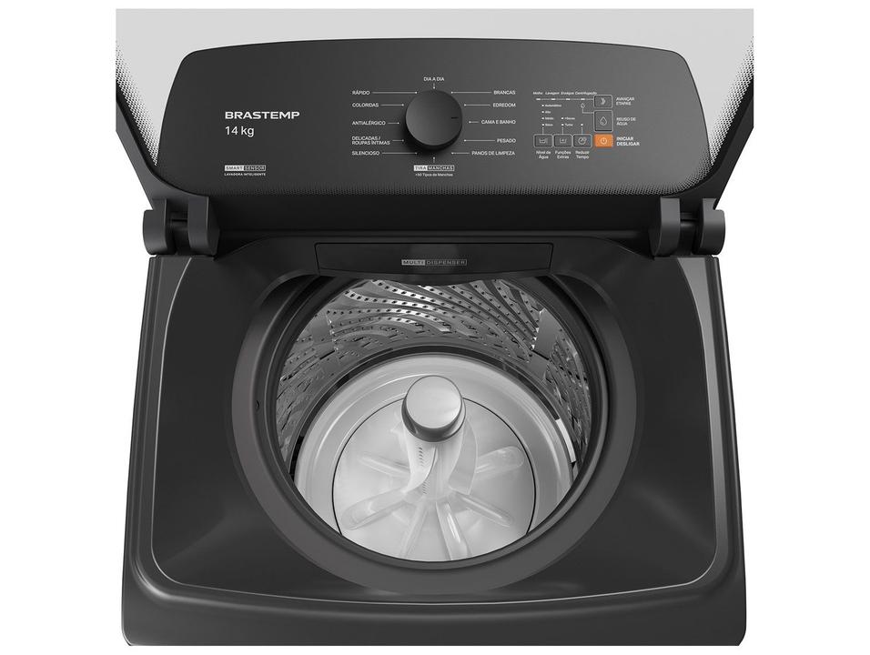 Lavadora de Roupas Brastemp 14kg Cesto Inox 12 Programas de Lavagem Cinza Platinum BWJ14A9 - 7