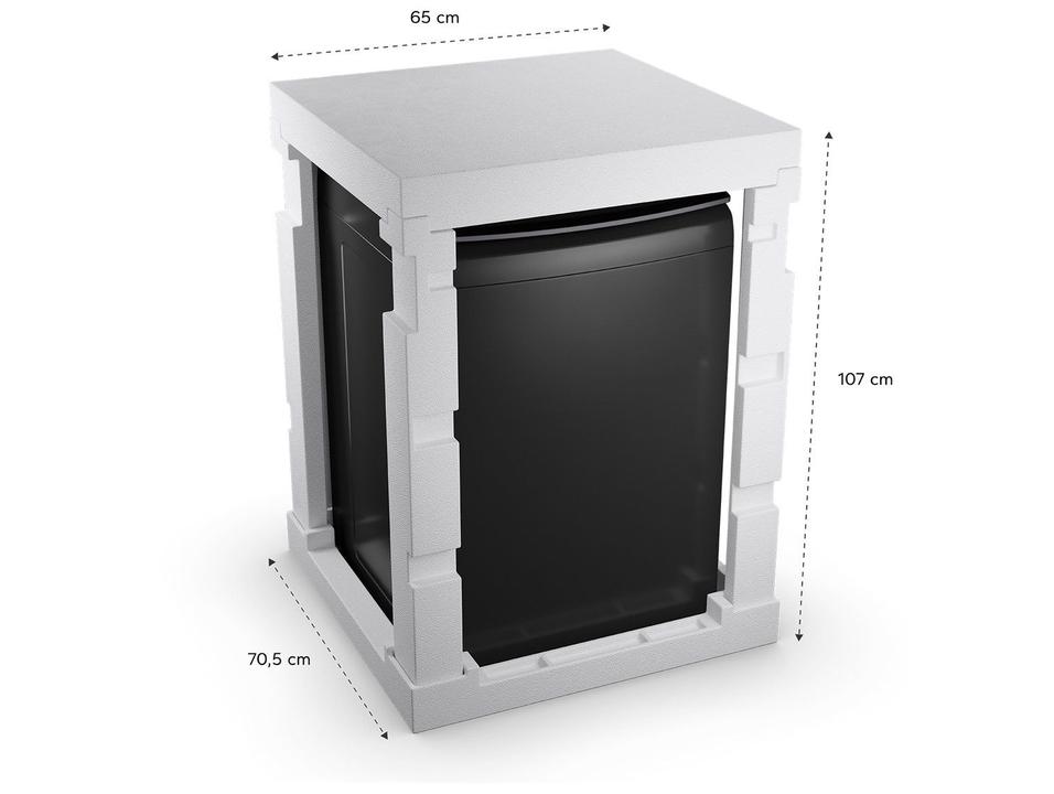 Lavadora de Roupas Brastemp 14kg Cesto Inox 12 Programas de Lavagem Cinza Platinum BWJ14A9 - 13