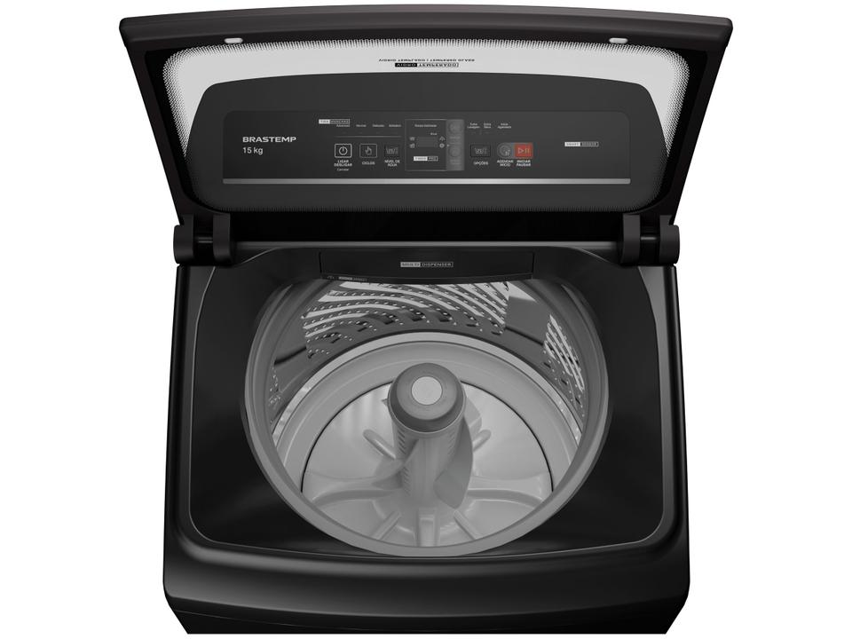Lavadora de Roupas Brastemp 15kg Cesto Inox 4 Programas de Lavagem Cinza BWT15A9 - 10