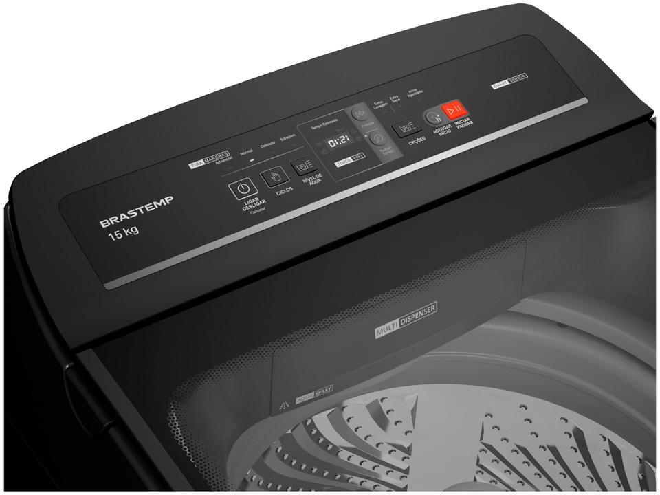 Lavadora de Roupas Brastemp 15kg Cesto Inox 4 Programas de Lavagem Cinza BWT15A9 - 11