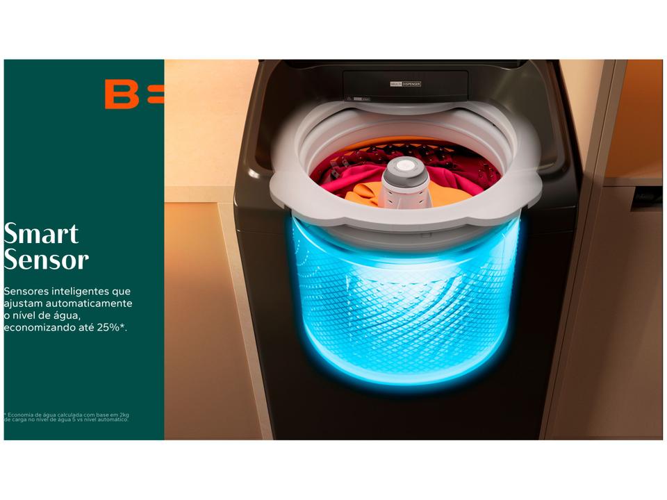Lavadora de Roupas Brastemp 15kg Cesto Inox 4 Programas de Lavagem Cinza BWT15A9 - 2