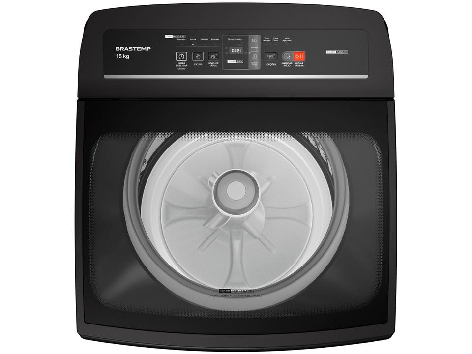 Lavadora de Roupas Brastemp 15kg Cesto Inox 4 Programas de Lavagem Cinza BWT15A9 - 9