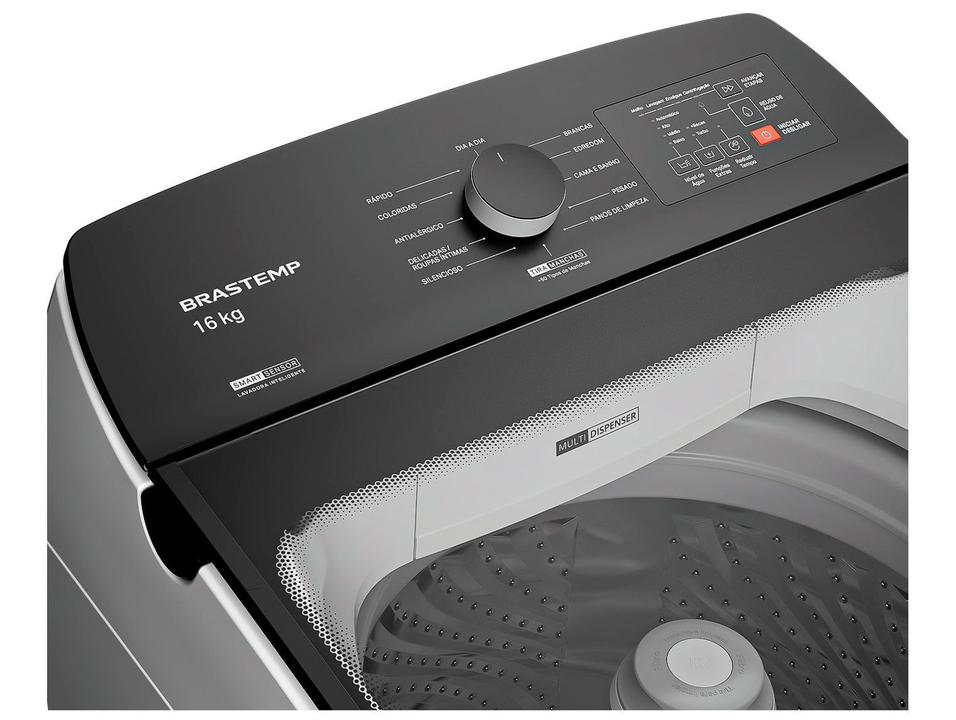 Lavadora de Roupas Brastemp 16kg Cesto Inox 12 programas Branco BWF16AB - 12